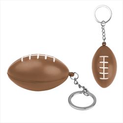 KH20117 Football Stress Reliever Keychain With Custom Imprint